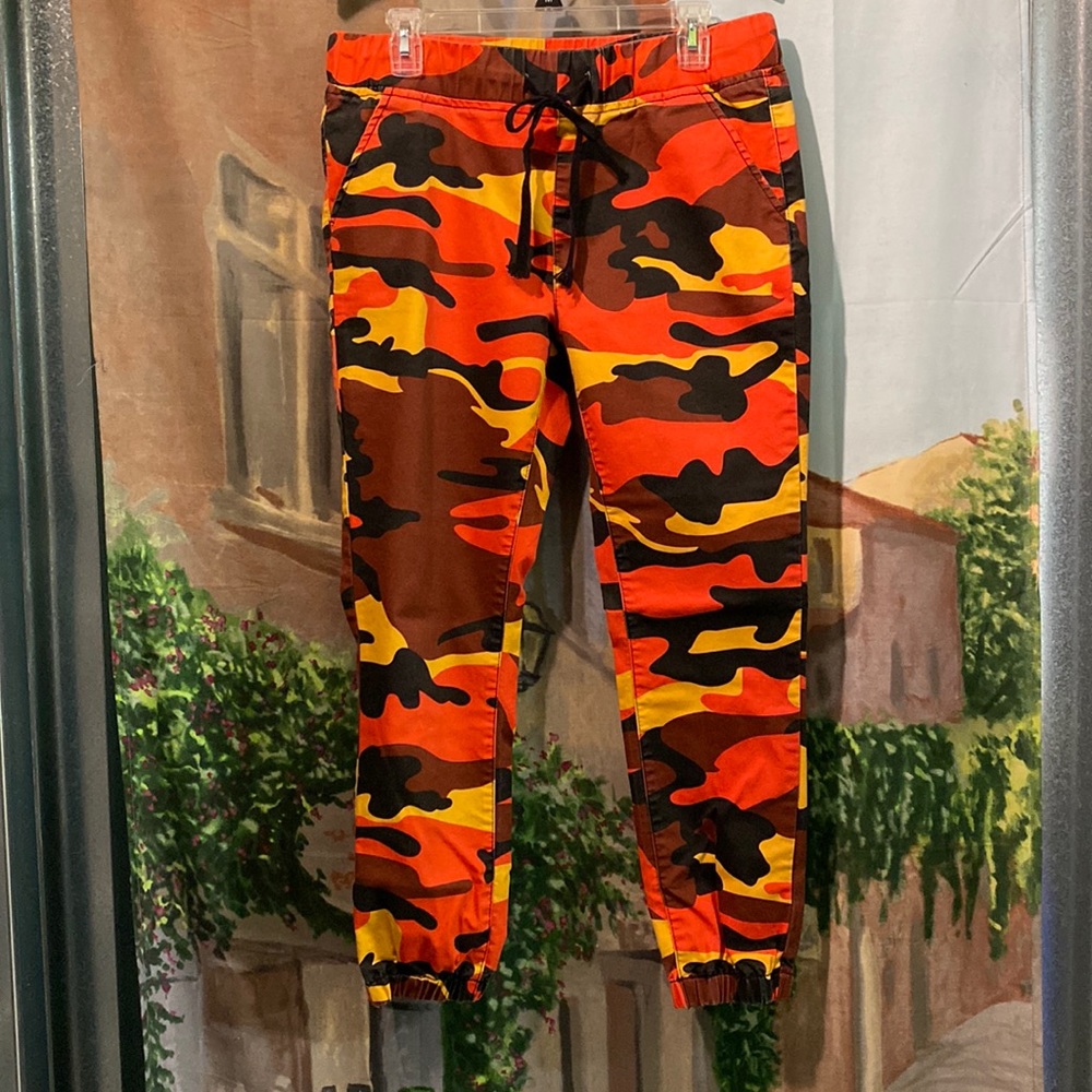 Orange camo pants